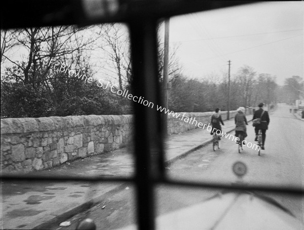 THROUGH WINDSCREEN CYCLISTS